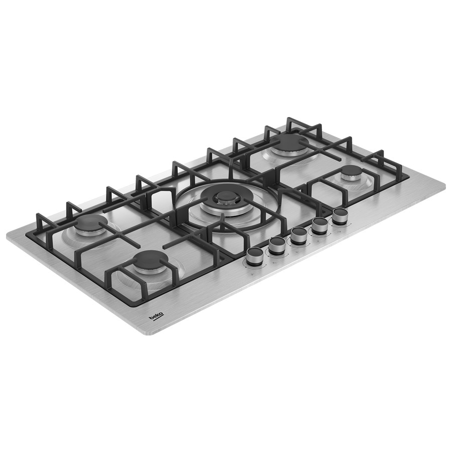 additioanl image for  Beko Hob Gas 4 Burner 1 Wok Inox 90cm. 