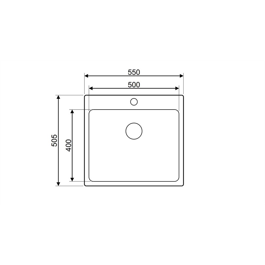 additioanl image for  Asil Sink Flush Mount S/Steel 40 x 50cm 