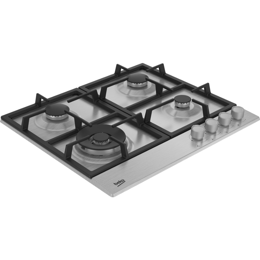 additioanl image for  Beko Hob Gas 4 Burner C/Iron Inox 60 cm 