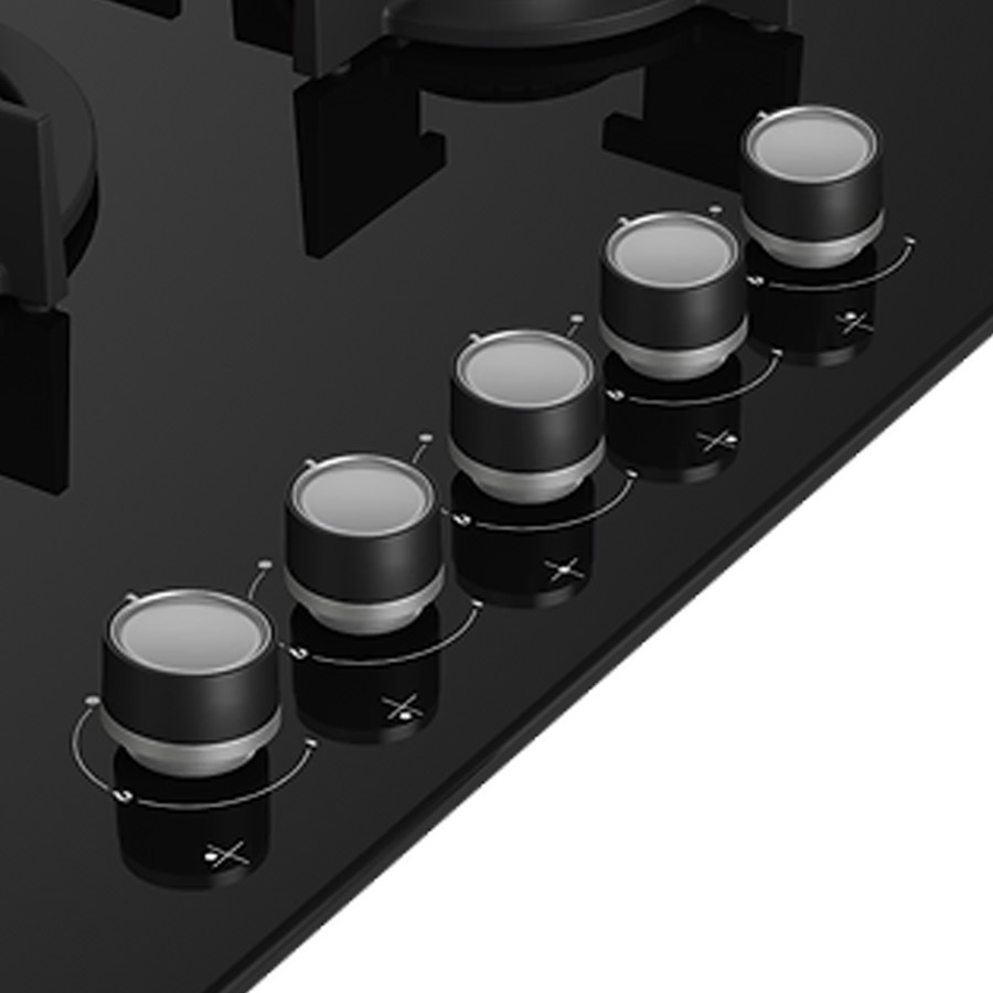 additioanl image for  Beko Hob Gas 5 Burner Glass Black 75 cm 