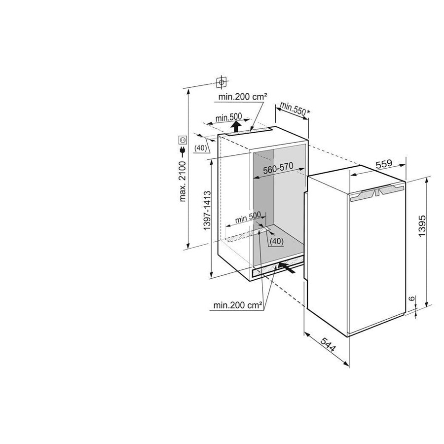 additioanl image for  Liebherr Larder Freezer Built-In 157 L 