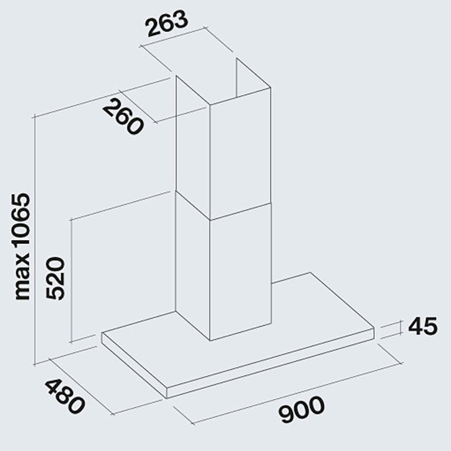 additioanl image for  Falmec Hood Wall Luce Black Glass 90 cm 