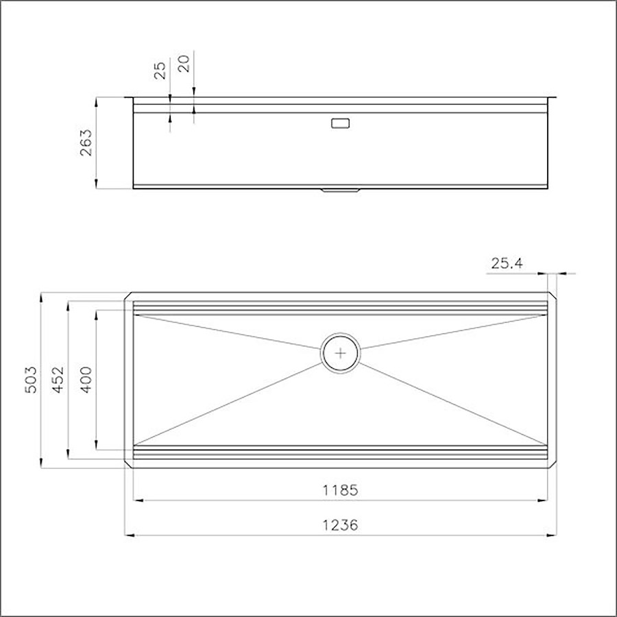 additioanl image for  Foster Sink H/Hour Gun Metal U/Mount 