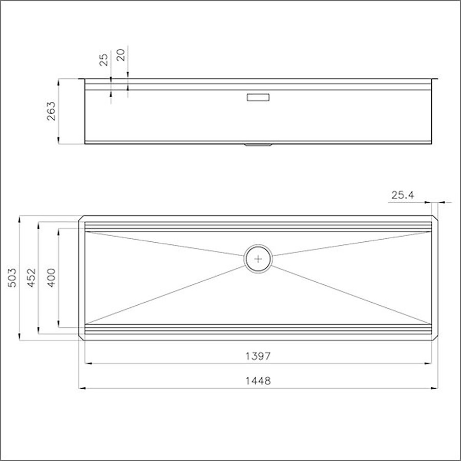 additioanl image for  Foster Sink H/Hour U/Mount S/Steel 
