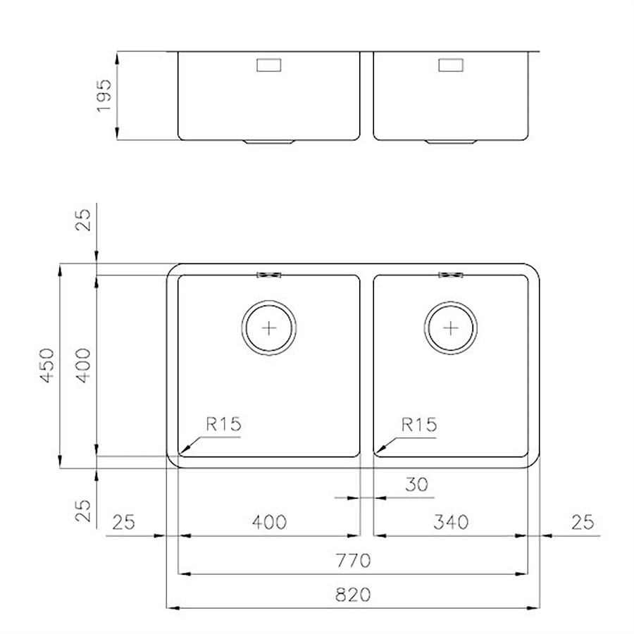 additioanl image for  Foster Sink KE-R15 Undermount S/Steel 