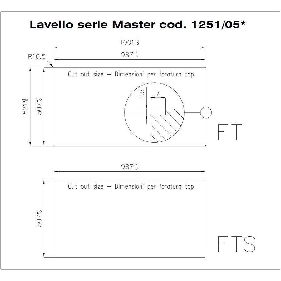 additioanl image for  Foster Sink Master Flush Mount S/Steel 