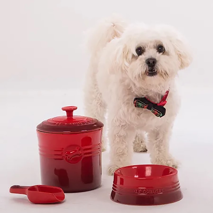 additioanl image for  Le Creuset Pet Food Storage Jar Cerise 