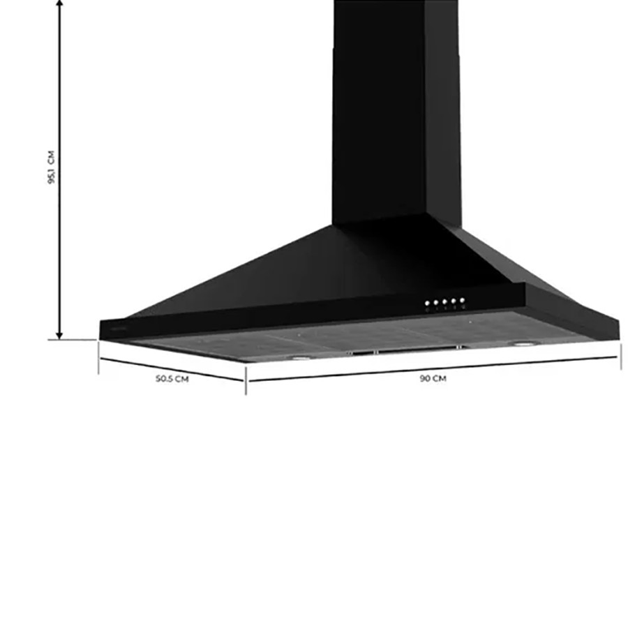 additioanl image for  Cecotec Hood Bolero Pyramidal Blk. 90 cm 