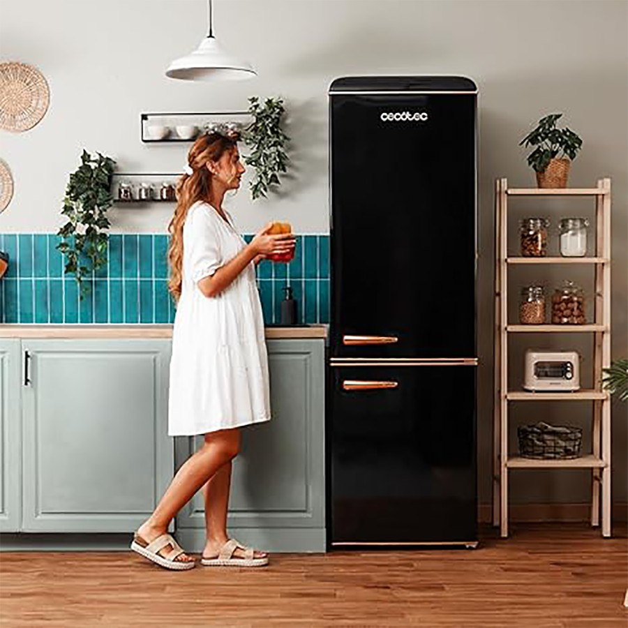 additioanl image for  Cecotec Retro Fridge Combi Black 300 L 
