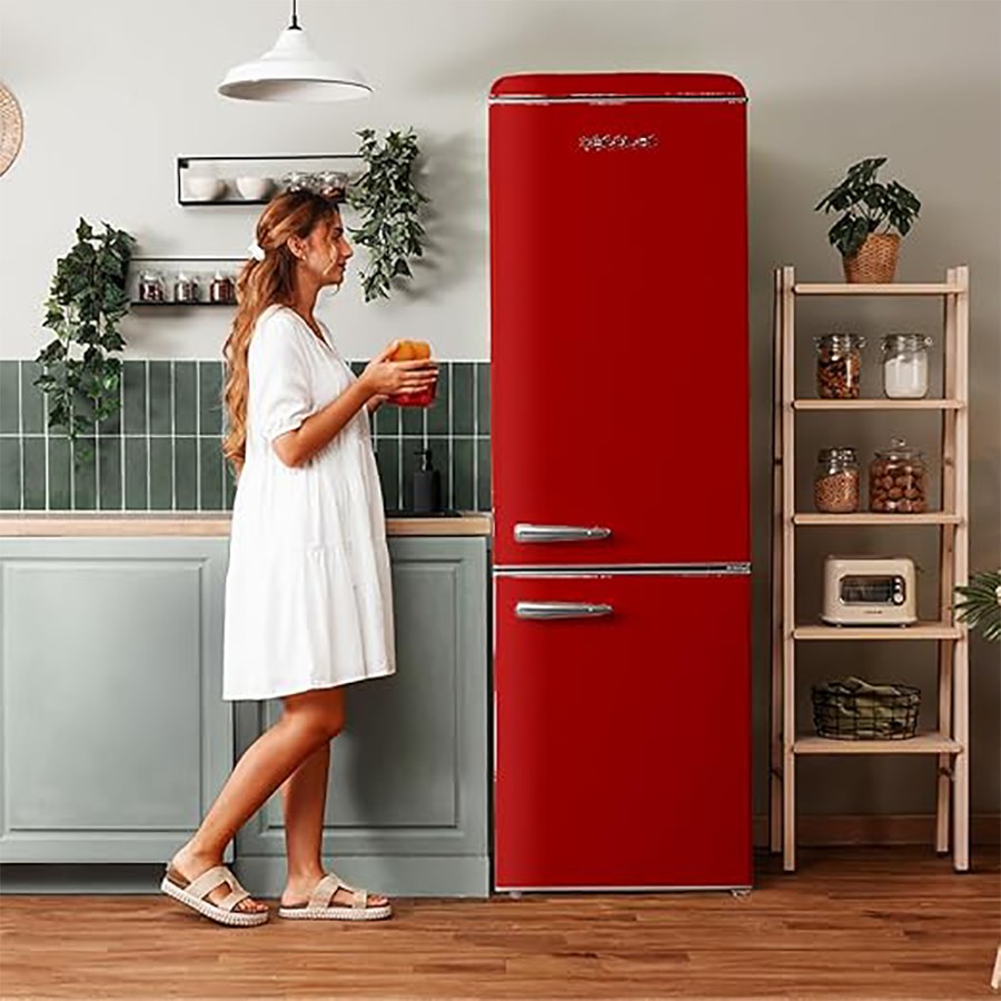 additioanl image for  Cecotec Retro Fridge Combi Red 300L 