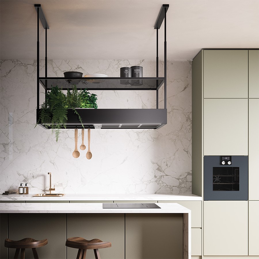additioanl image for  Falmec Spazio Hood Island Mt.Black 130cm 
