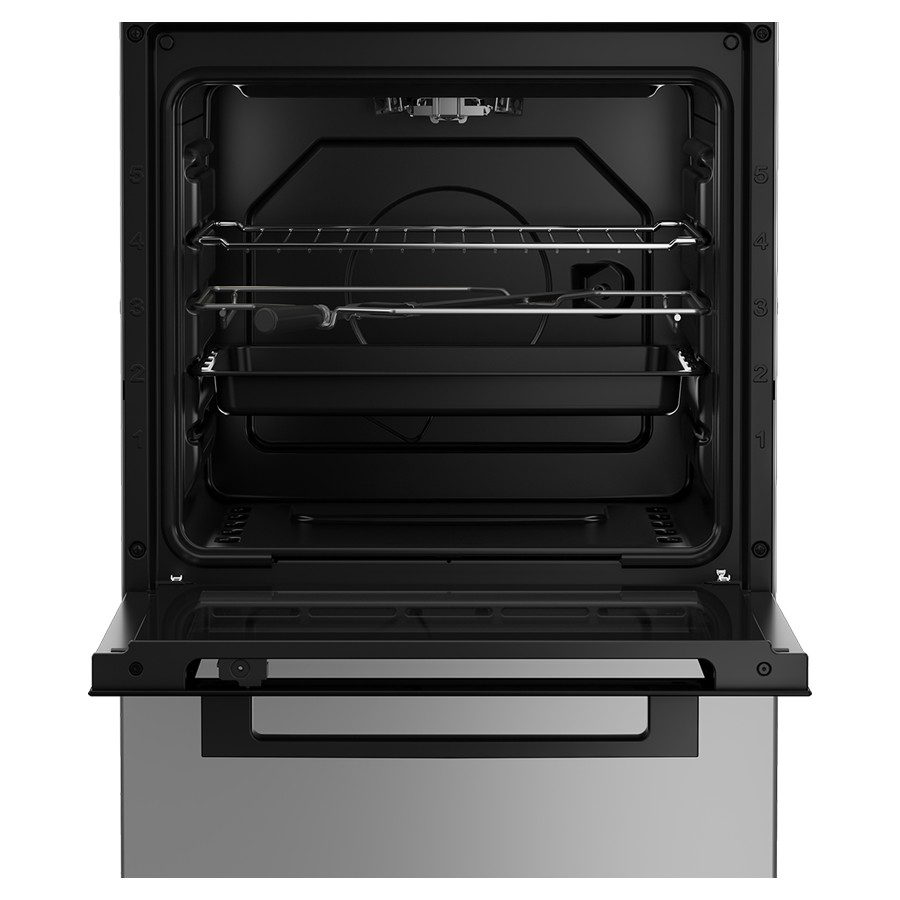 additioanl image for  Beko Cooker Gas 4 Burners Blk & S/Steel 