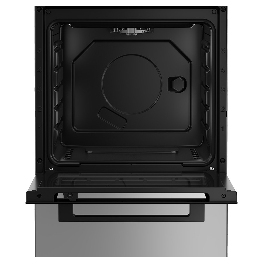 additioanl image for  Beko Cooker Gas 4 Burners Blk & S/Steel 