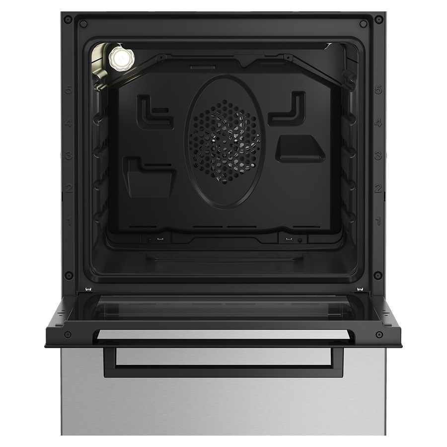 additioanl image for  Beko Cooker Gas Black & S/Steel 4 Burner 