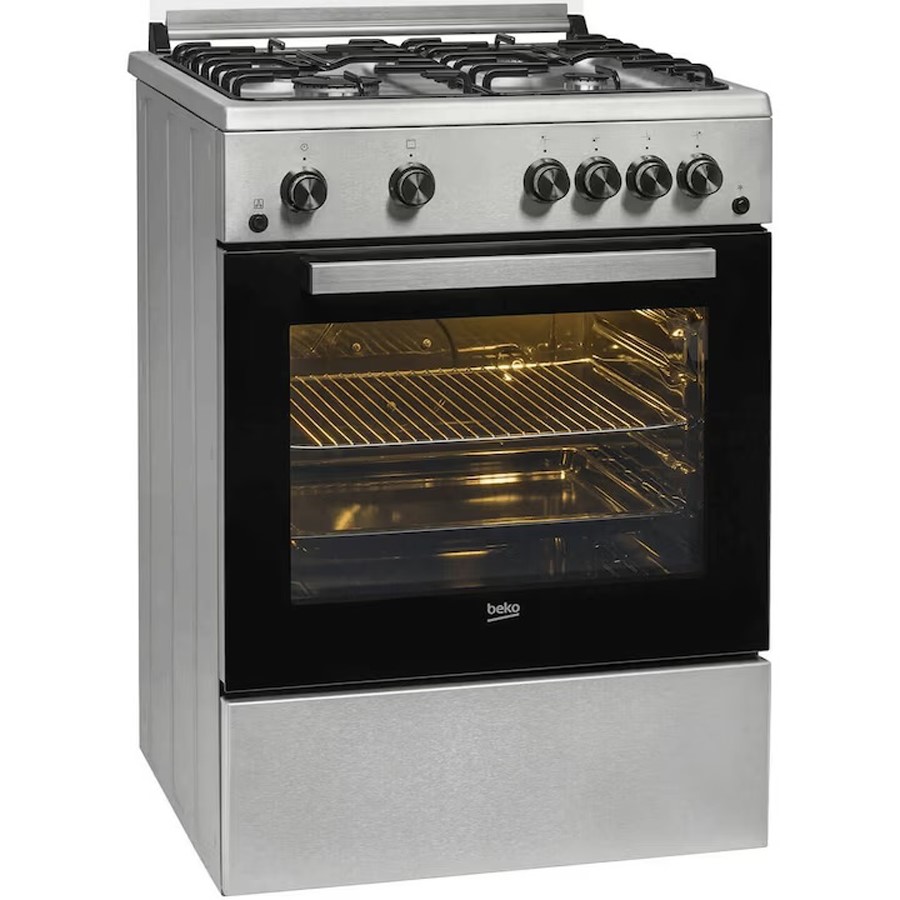additioanl image for  Beko Cooker Gas S/Steel 4 Burners 