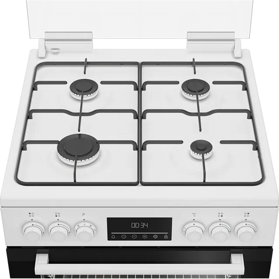 additioanl image for  Beko Cooker Dual Fuel With 4 Burners Wht 