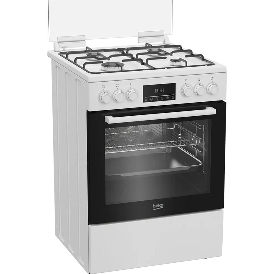 additioanl image for  Beko Cooker Dual Fuel With 4 Burners Wht 