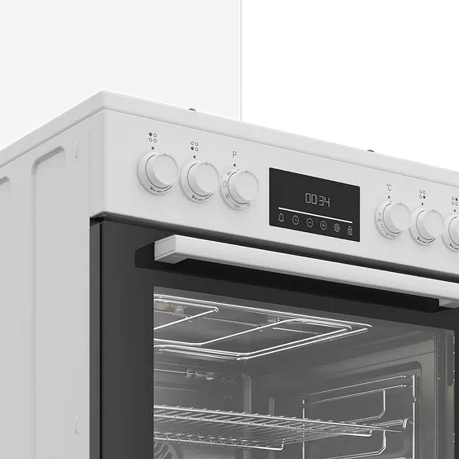 additioanl image for  Beko Cooker Dual Fuel With 4 Burners Wht 