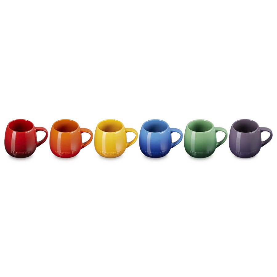 additioanl image for  Le Creuset Rainbow Set of 6 Coupe Mugs 