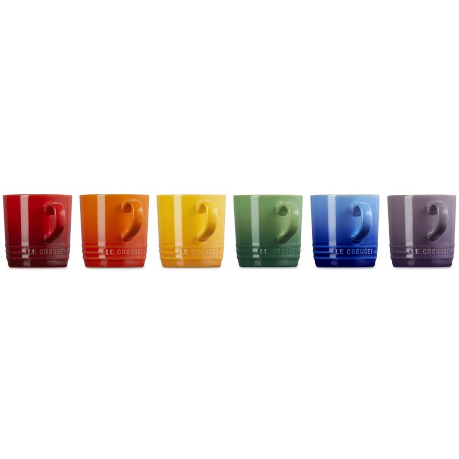 additioanl image for  Le Creuset Rainbow Set of 6 Cappuc. Mugs 