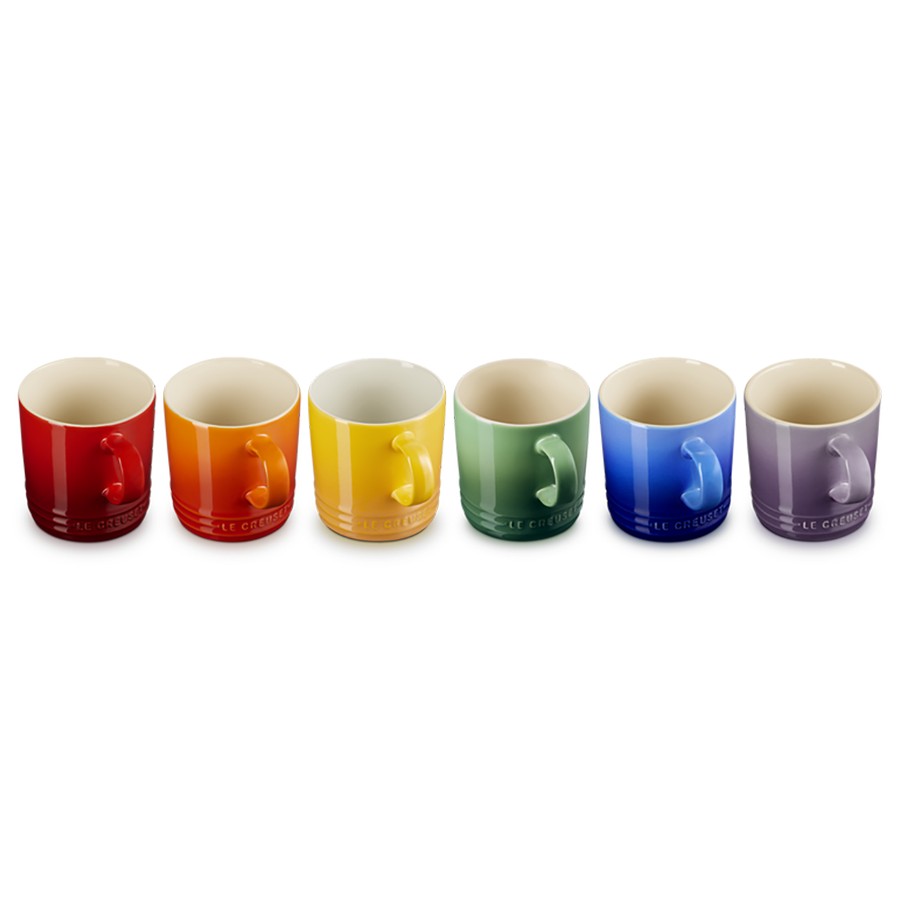 additioanl image for  Le Creuset Rainbow Set of 6 Mugs 350 ml 