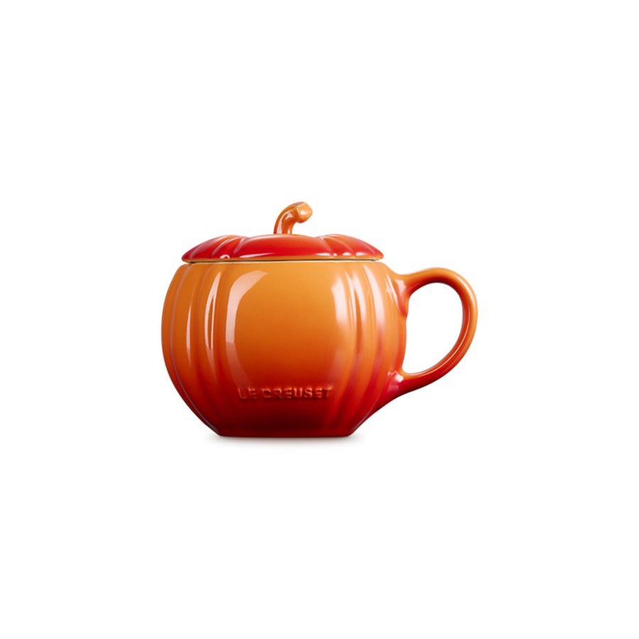 additioanl image for  Le Creuset Pumpkin Mug W/Lid Flame 400ml 