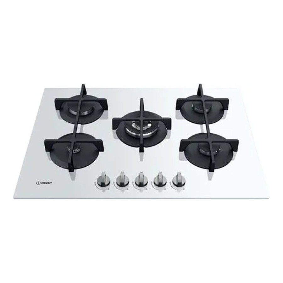 additioanl image for  Indesit Hob Gas 5 Burners White Glass 