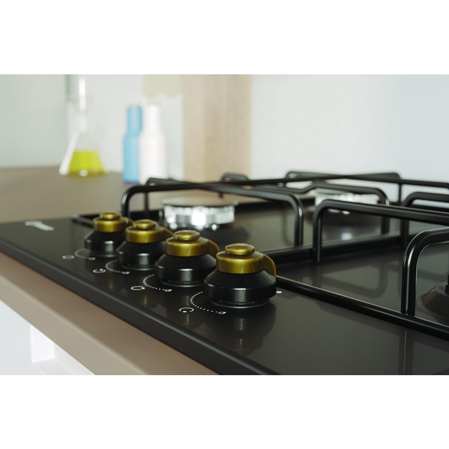 additioanl image for  Indesit Hob Gas 4 Burners Black 