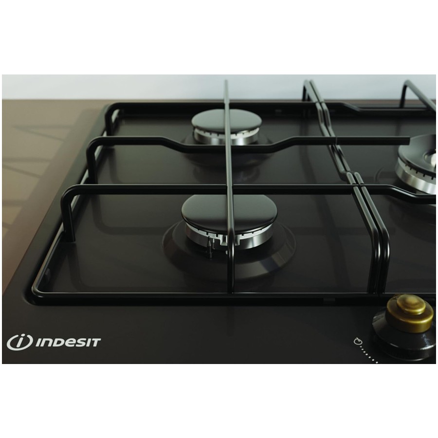 additioanl image for  Indesit Hob Gas 5 Burners Black 75 cm 