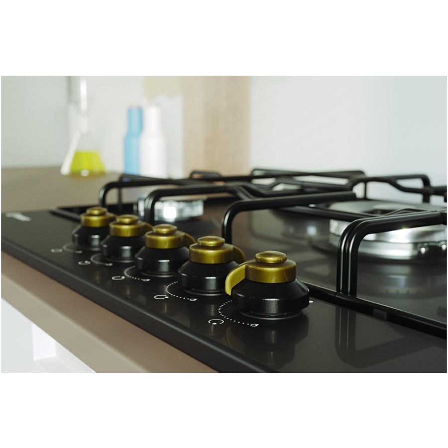 additioanl image for  Indesit Hob Gas 5 Burners Black 75 cm 
