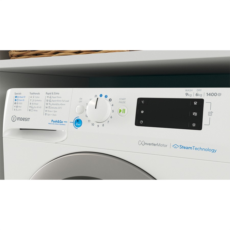additioanl image for  Indesit Washer Dryer 9/6 Kg White 1400r 