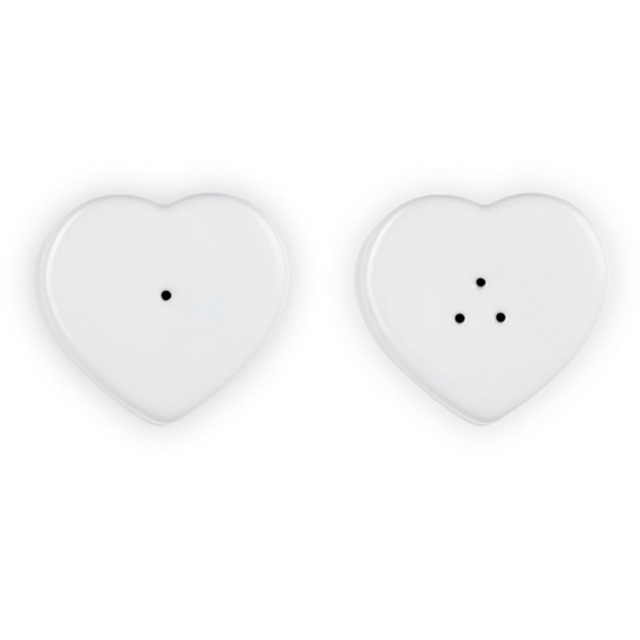 additioanl image for  Le Creuset Heart Salt&Pepper Shakers Wht 