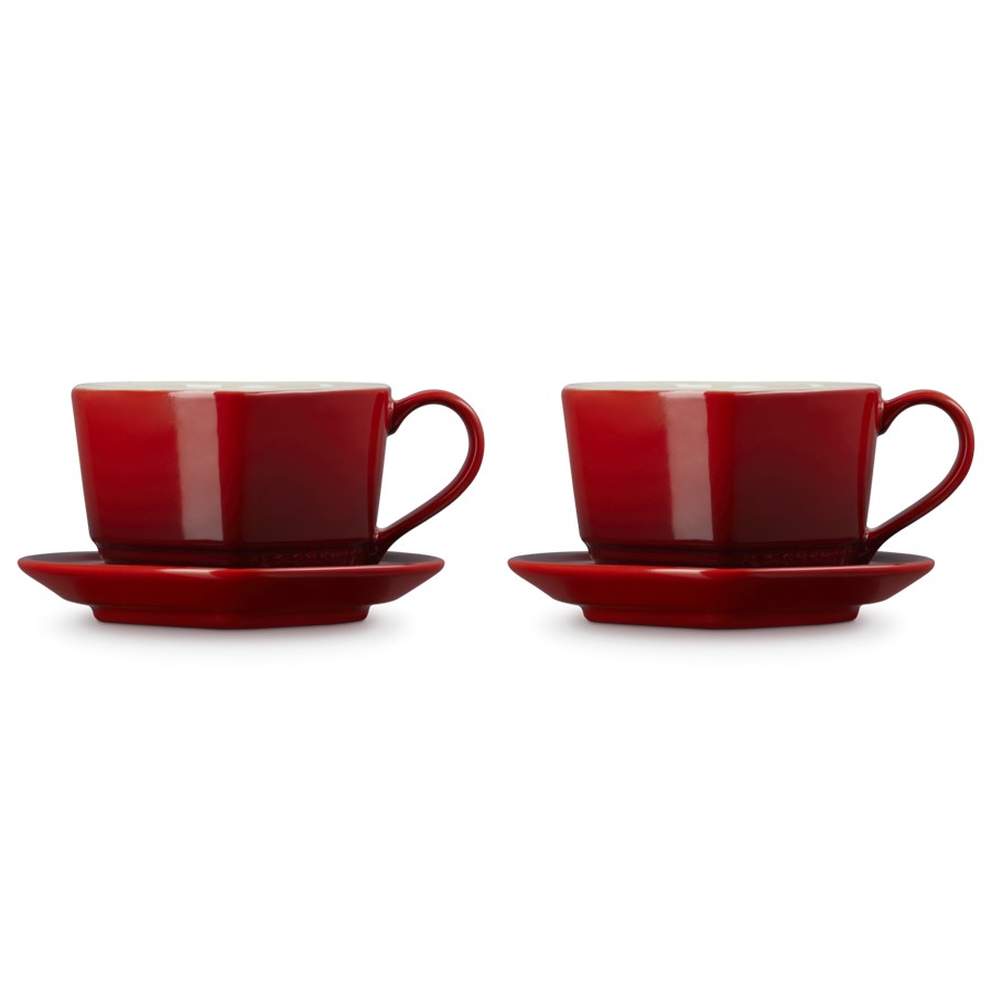 additioanl image for  Le Creuset Set of Hrt. Mug Saucer Cerise 