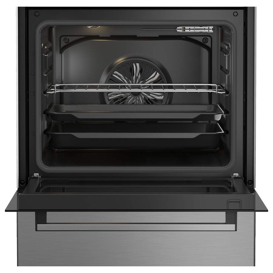 additioanl image for  Beko Cooker Elec Fan Assisted Blk & Inox 
