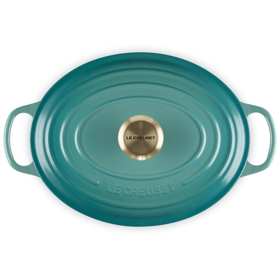 additioanl image for  Le Creuset Oval Coco. Bleu Riviera 27 cm 