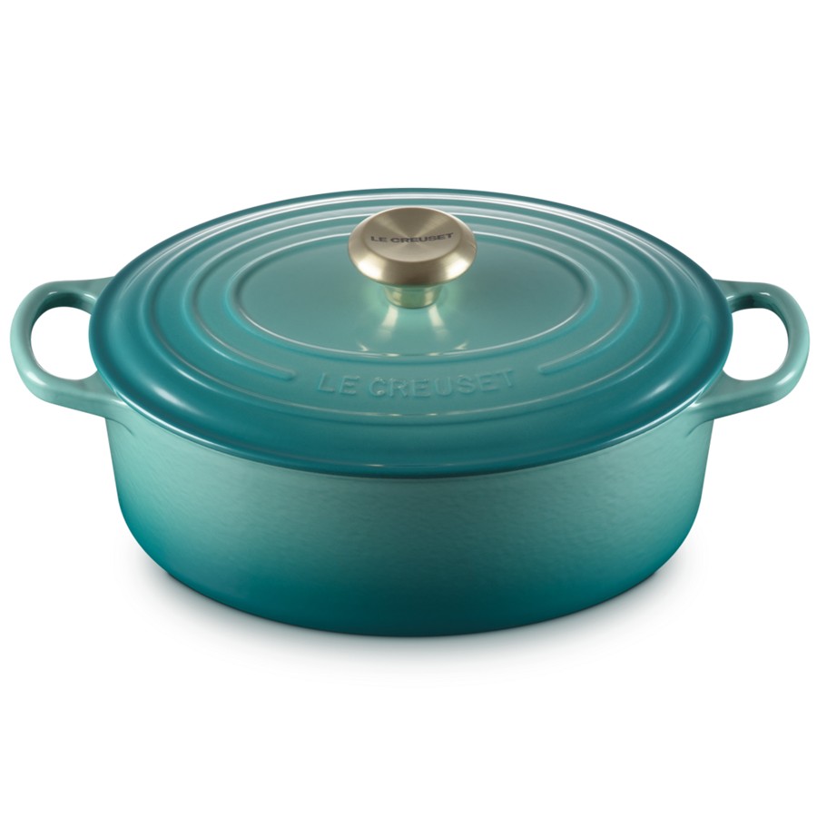 additioanl image for  Le Creuset Oval Cass. Bleu Riviera 29 cm 
