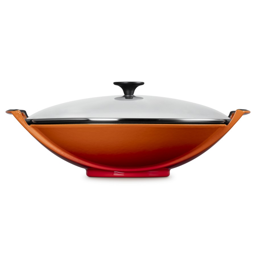additioanl image for  Le Creuset Wok With Gl/Lid Flame 36 cm 
