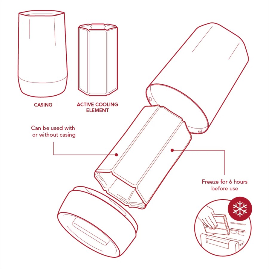 additioanl image for  Vacuvin Wine Cooler Hexo Black 