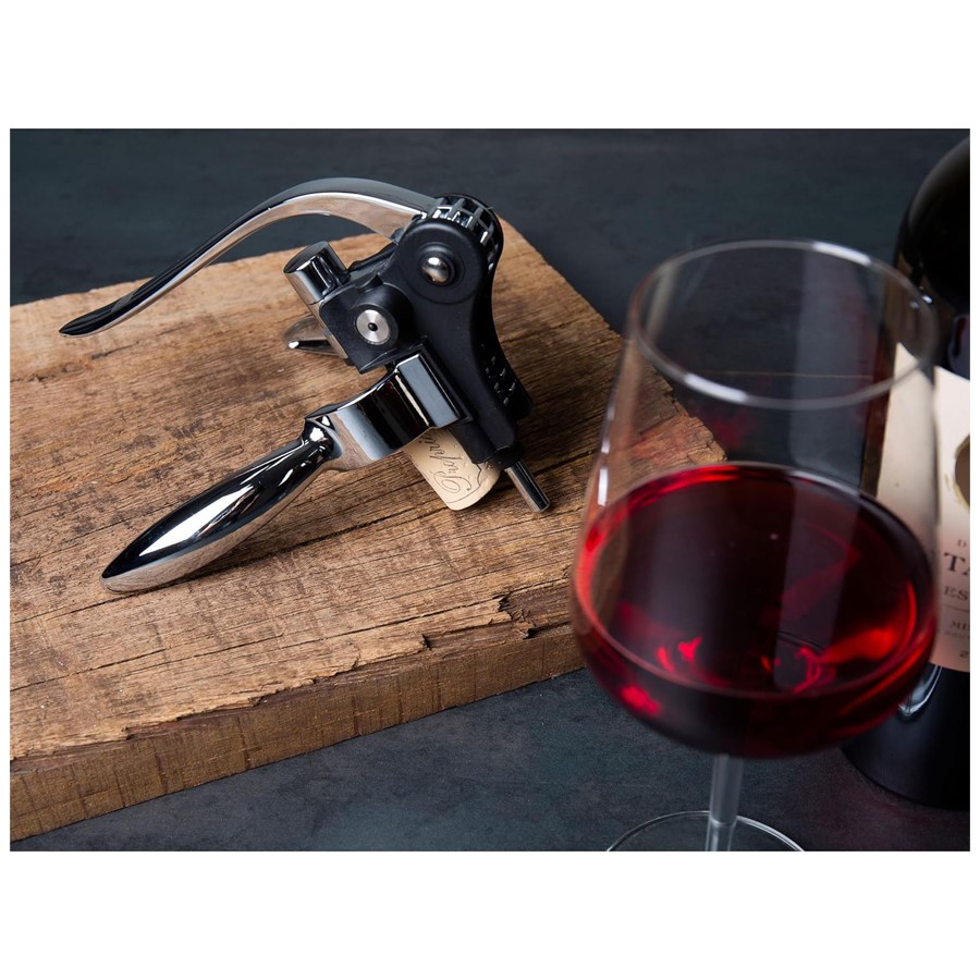 additioanl image for  Vacuvin Lever Corkscrew Horizontal Black 