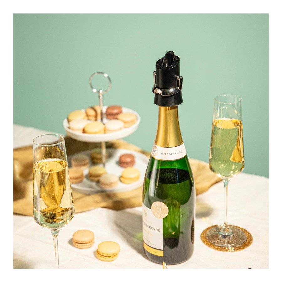 additioanl image for  Vacuvin Champagne Saver & Server Black 