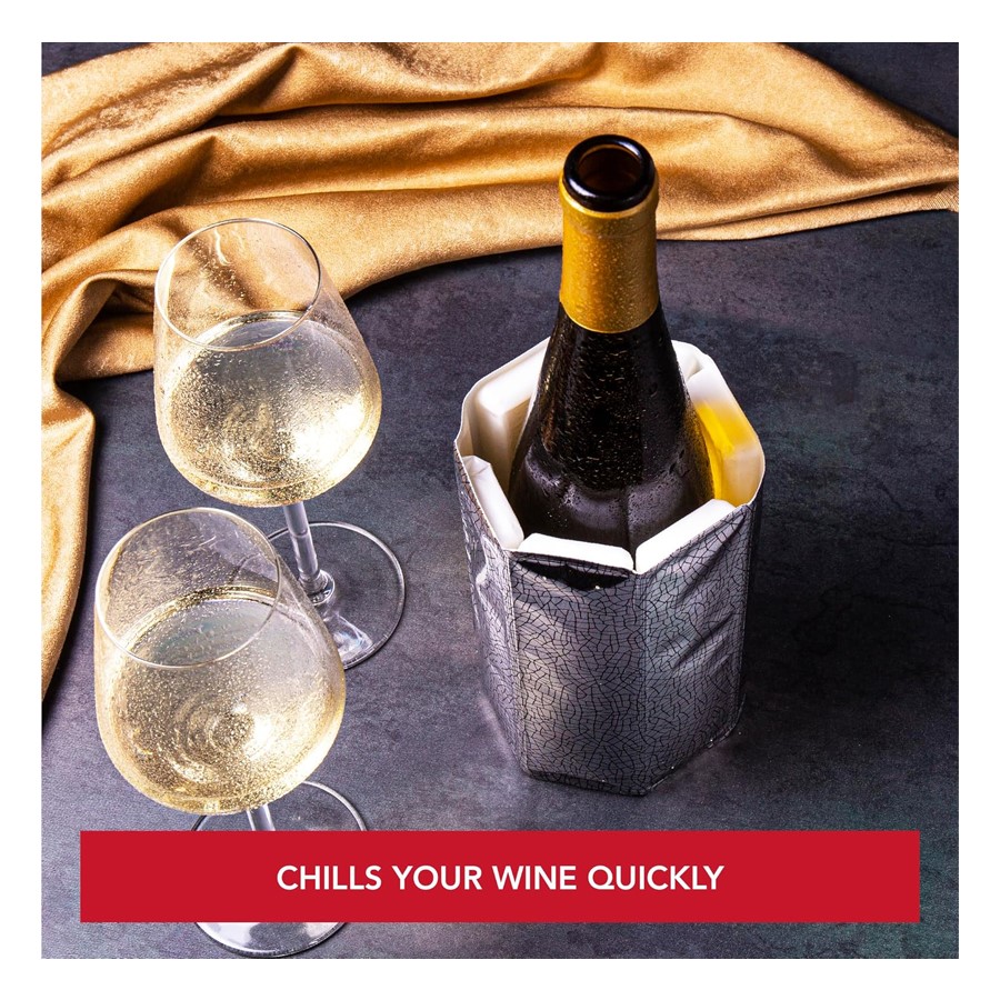 additioanl image for  Vacuvin Wine Cooler Sleeve Silver 