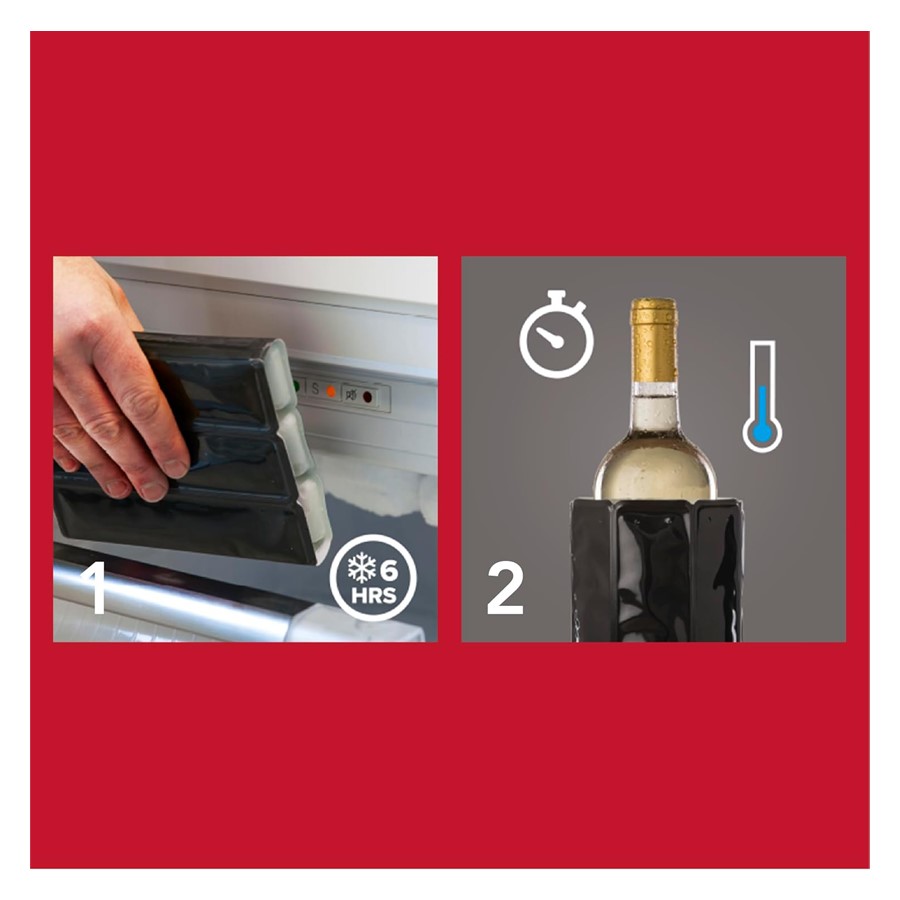 additioanl image for  Vacuvin Wine Cooler Sleeve Silver 