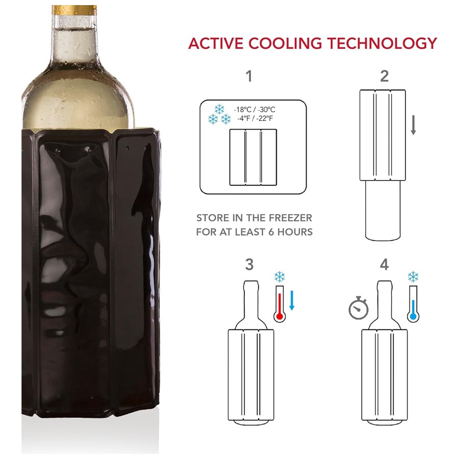 additioanl image for  Vacuvin Wine Cooler Sleeve Black 