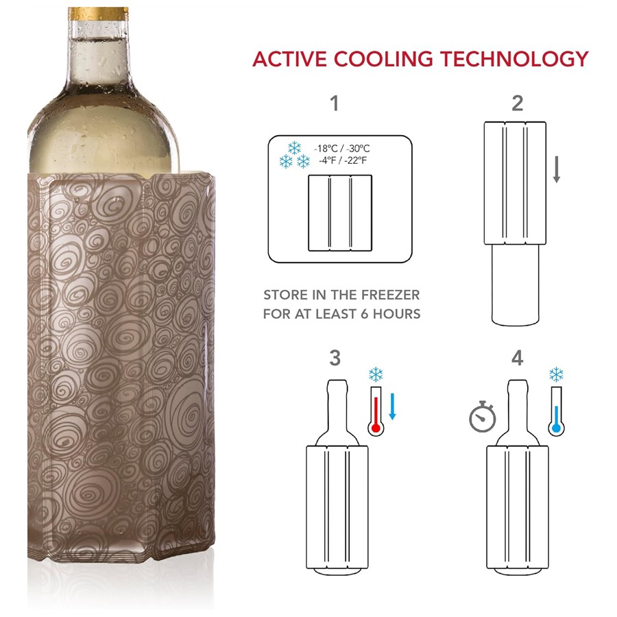 additioanl image for  Vacuvin Wine Cooler Sleeve Platinum 