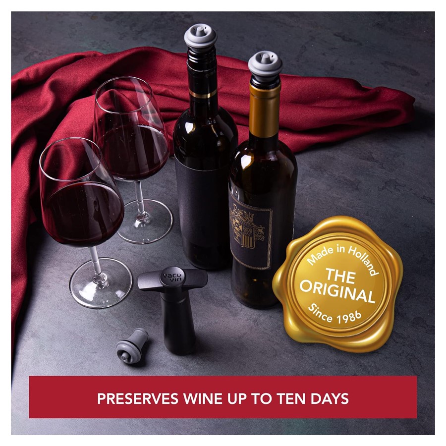 additioanl image for  Vacuvin Wine Saver Set Black 
