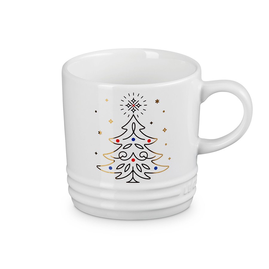 additioanl image for  Le Creuset Christmas Tree Mug White 350m 