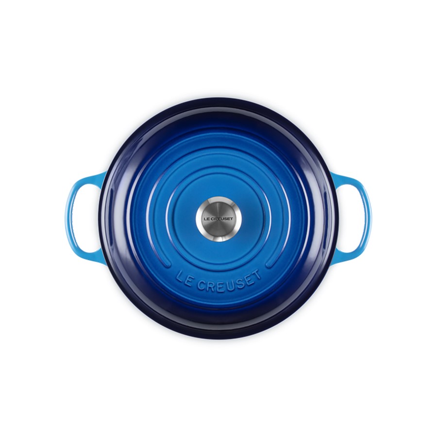 additioanl image for  Le Creuset Low Casserole Azure Blue 30cm 