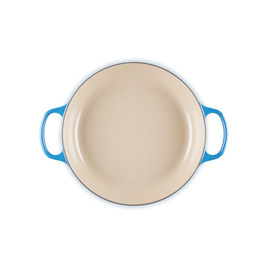 additioanl image for  Le Creuset Low Casserole Azure Blue 30cm 