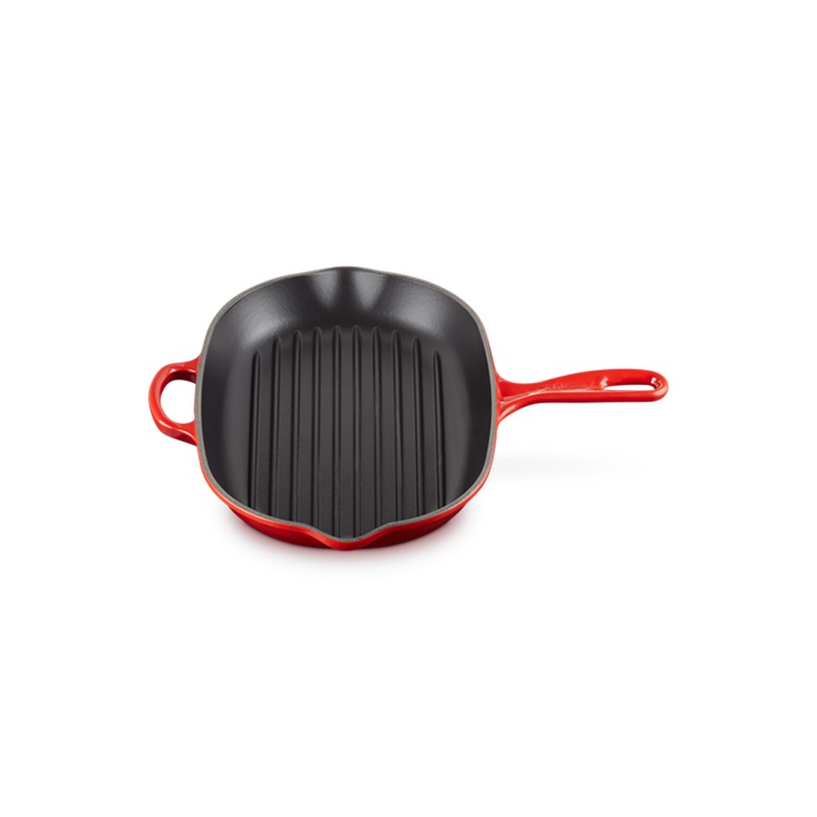 additioanl image for  Le Creuset Oval Skillet Grill Cerise 32c 