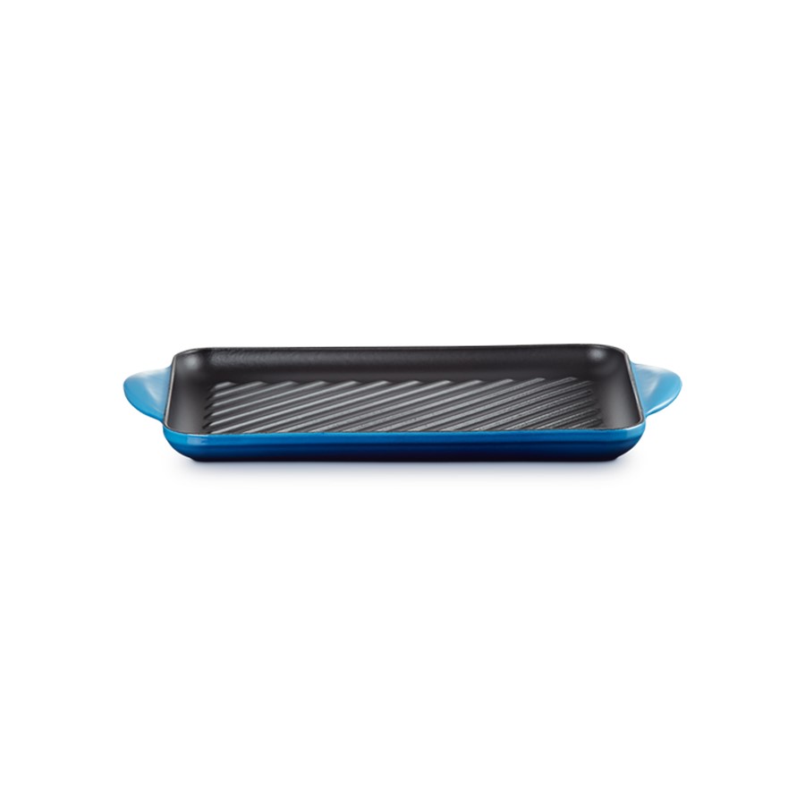 additioanl image for  Le Creuset Rect. Grill Azure Blue 32x21c 